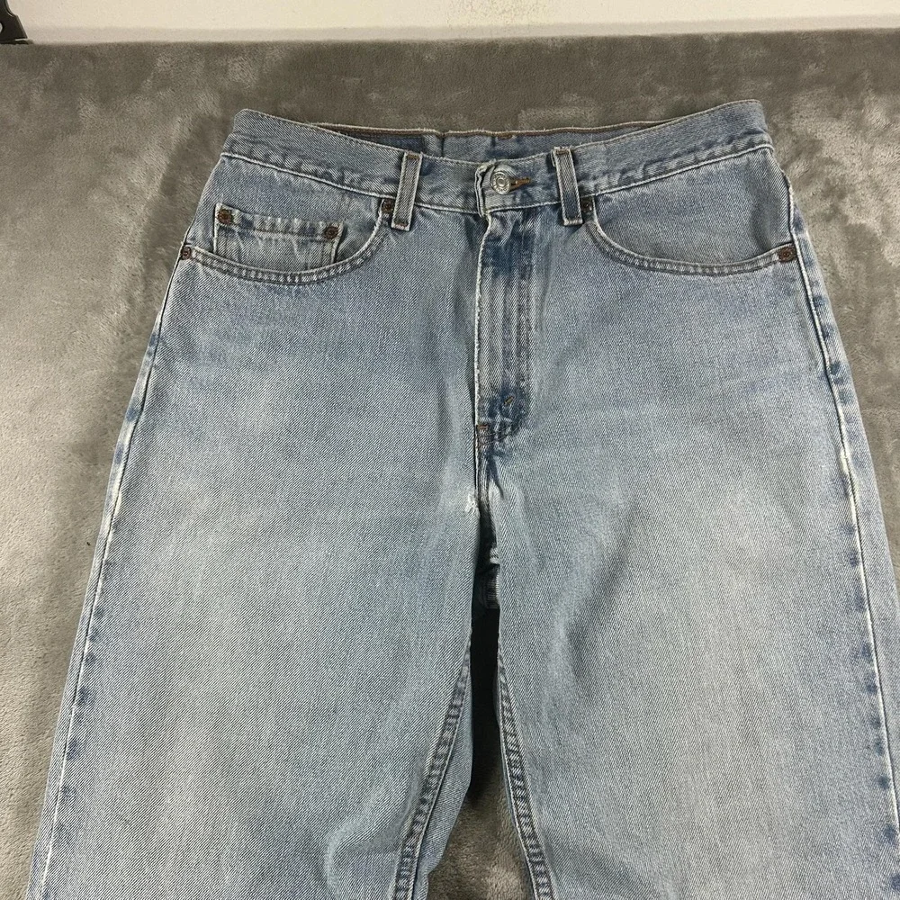 Levi's 550 Jeans Mens 32x30 Blue Light Wash Relaxed Tapered Distressed Denim